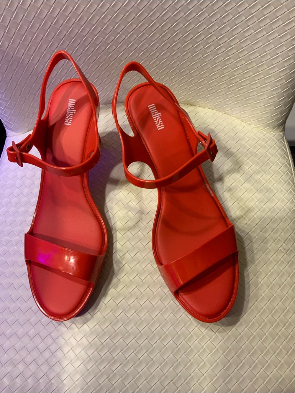 Melissa Red Slingback Jelly Sandals